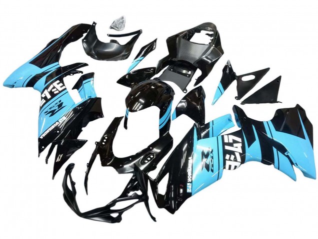 Beste Suzuki GSXR 600 / GSXR 750 Motorrad Verkleidung 2011-2024 - Glanzendes Schwarz Hellblau