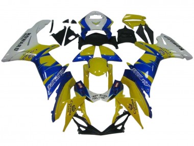 Beste Suzuki GSXR 600 / GSXR 750 Motorrad Verkleidung 2011-2024 - Weiss Gelb Blau Alstare Corona Extra