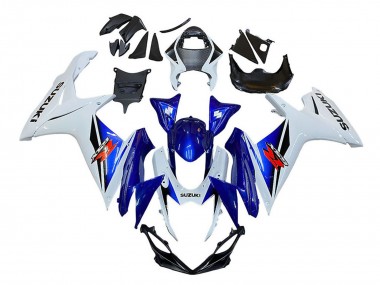 Beste Suzuki GSXR 600 / GSXR 750 Motorrad Verkleidung 2011-2024 - Weiss Blau Rot