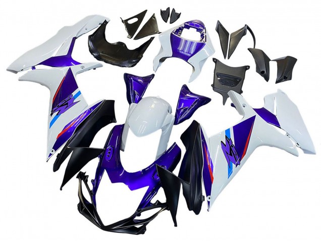 Beste Suzuki GSXR 600 / GSXR 750 Motorrad Verkleidung 2011-2024 - Blau Lila Weiss
