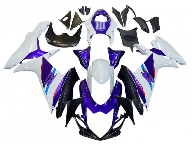 Beste Suzuki GSXR 600 / GSXR 750 Motorrad Verkleidung 2011-2024 - Blau Lila Weiss