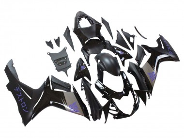 Beste Suzuki GSXR 600 / GSXR 750 Motorrad Verkleidung 2011-2024 - Matt Schwarz Grau Lila