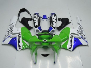 Beste Kawasaki ZX9R Motorrad Verkleidung 1994-1997 - Grun Weiss Blau