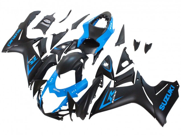 Beste Suzuki GSXR 600 / GSXR 750 Motorrad Verkleidung 2011-2024 - Blau Matt Schwarz