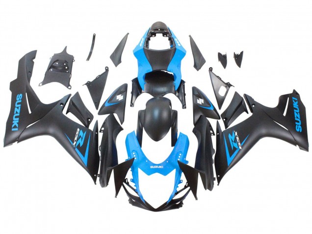 Beste Suzuki GSXR 600 / GSXR 750 Motorrad Verkleidung 2011-2024 - Blau Matt Schwarz