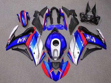 Beste Yamaha YZF R3/R25 Motorrad Verkleidung 2015-2018 - Blau Silber Rot Schwarz Castrol