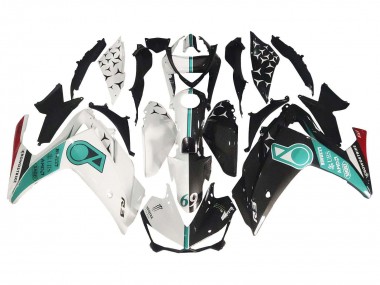 Beste Yamaha YZF R3/R25 Motorrad Verkleidung 2015-2018 - Weiss Grun Glanzendes Schwarz