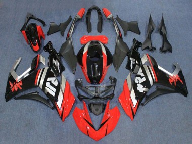 Beste Yamaha YZF R3/R25 Motorrad Verkleidung 2015-2018 - Rot Silber Glanzendes Schwarz