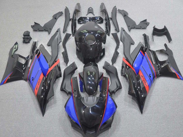 Beste Yamaha YZF R3/R25 Motorrad Verkleidung 2015-2018 - Blau Rot Glanzendes Schwarz