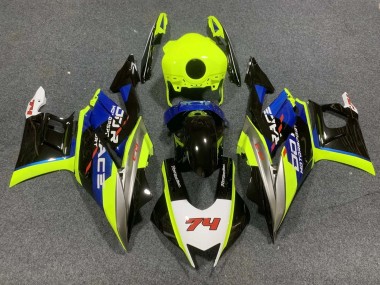 Beste Yamaha YZF R3/R25 Motorrad Verkleidung 2015-2018 - Gelb Weiss Silber Blau Glanzendes Schwarz