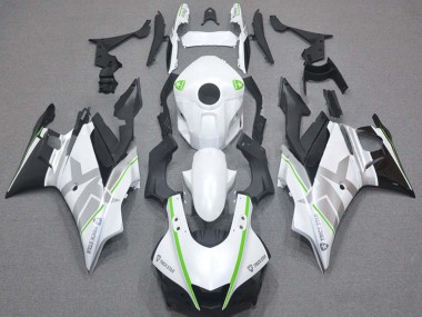 Beste Yamaha YZF R3/R25 Motorrad Verkleidung 2019-2021 - Weiss Grun Silber Schwarz
