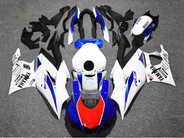 Beste Yamaha YZF R3/R25 Motorrad Verkleidung 2019-2021 - Weiss Blau Rot Schwarz