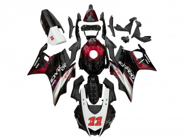 Beste Yamaha YZF R3/R25 Motorrad Verkleidung 2019-2021 - Weiss Rot Schwarz 11