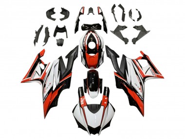Beste Yamaha YZF R3/R25 Motorrad Verkleidung 2019-2021 - Weiss Rot Schwarz