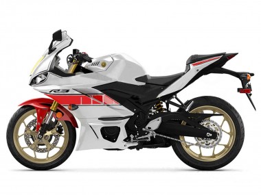 Beste Yamaha YZF R3/R25 Motorrad Verkleidung 2019-2021 - Weiss Rot Gelb Schwarz