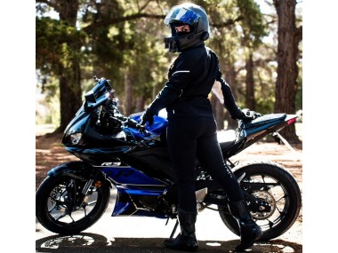 Beste Yamaha YZF R3/R25 Motorrad Verkleidung 2022-2024 - Blau Glanzendes Schwarz