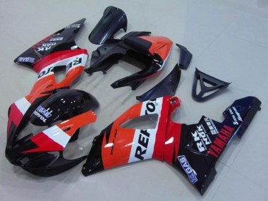 Beste Yamaha YZF R1 Motorrad Verkleidung 2000-2001 - Orange Weiss Rot Schwarz Repsol