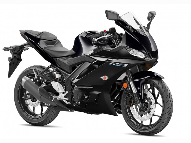 Beste Yamaha YZF R3/R25 Motorrad Verkleidung 2022-2024 - Glanzendes Schwarz