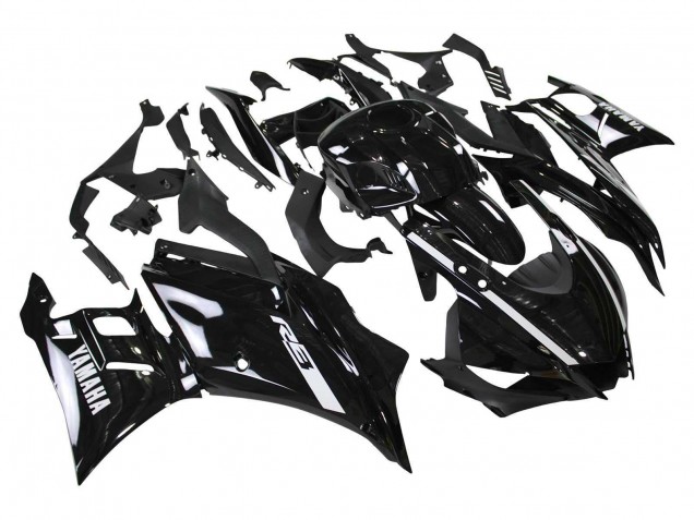Beste Yamaha YZF R3/R25 Motorrad Verkleidung 2022-2024 - Glanzendes Schwarz
