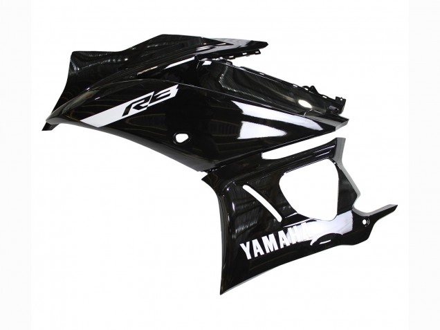 Beste Yamaha YZF R3/R25 Motorrad Verkleidung 2022-2024 - Glanzendes Schwarz