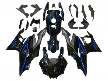 Beste Yamaha YZF R3/R25 Motorrad Verkleidung 2022-2024 - Glanzendes Schwarz Blau