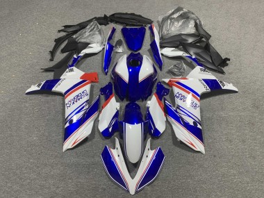 Beste Yamaha YZF R3/R25 Motorrad Verkleidung 2022-2024 - Blau Weiss Rot Semakin Didepan