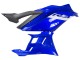 Beste Yamaha YZF R3/R25 Motorrad Verkleidung 2022-2024 - Blau Weiss Matt Schwarz