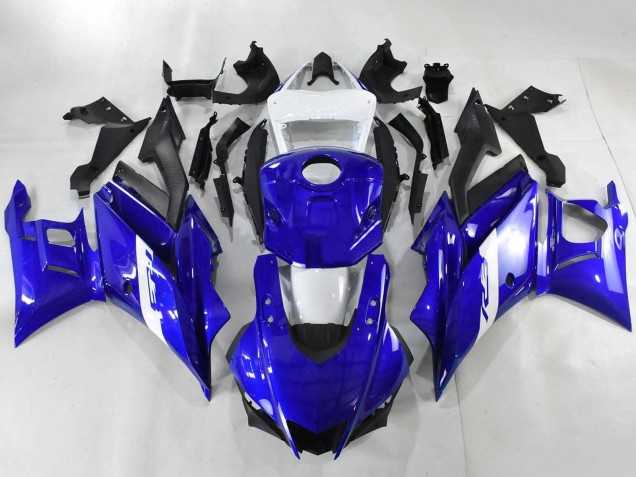 Beste Yamaha YZF R3/R25 Motorrad Verkleidung 2022-2024 - Blau Weiss Matt Schwarz