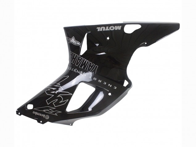 Beste Yamaha YZF 1000 R1 Motorrad Verkleidung 2000-2001 - Glanzendes Schwarz Weiss Monster Motul