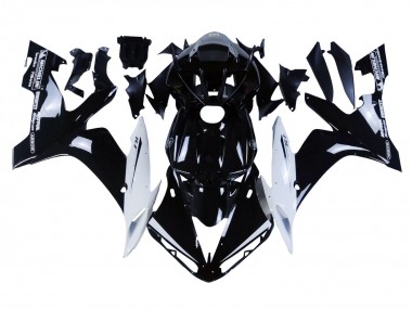 Beste Yamaha YZF 1000 R1 Motorrad Verkleidung 2004-2006 - Glanzendes Schwarz Weiss Motul