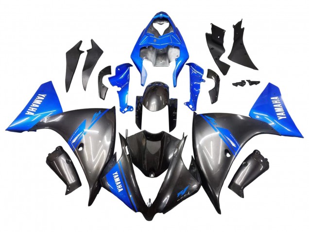 Beste Yamaha YZF 1000 R1 Motorrad Verkleidung 2012-2014 - Blau Glanzendes Schwarz