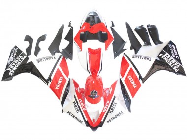 Beste Yamaha YZF 1000 R1 Motorrad Verkleidung 2012-2014 - Weiss Rot Glanzendes Schwarz Petronas