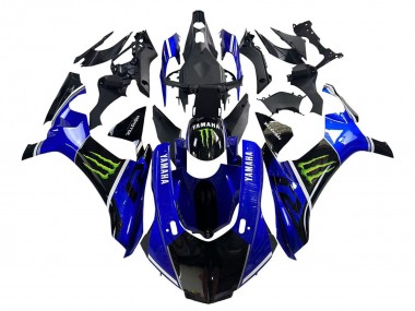 Beste Yamaha YZF 1000 R1 Motorrad Verkleidung 2015-2019 - Blau Glanzendes Schwarz Grun Monster