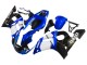Beste Yamaha YZF 600 R6 Motorrad Verkleidung 1998-2002 - Weiss Blau Glanzendes Schwarz