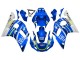 Beste Yamaha YZF 600 R6 Motorrad Verkleidung 1998-2002 - Weiss Blau Neon Gelb Fiat Motul Michelin