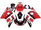 Beste Yamaha YZF 600 R6 Motorrad Verkleidung 1998-2002 - Rot Weiss Glanzendes Schwarz