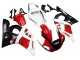 Beste Yamaha YZF 600 R6 Motorrad Verkleidung 1998-2002 - Weiss Rot Glanzendes Schwarz