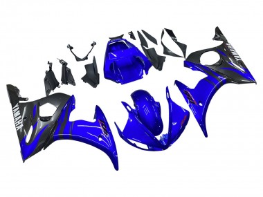 Beste Yamaha YZF R6 Motorrad Verkleidung 2003-2004 - Blau Glanzendes Schwarz