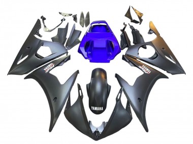 Beste Yamaha YZF R6 Motorrad Verkleidung 2003-2004 - Blau Matt Schwarz