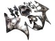 Beste Yamaha YZF R6 Motorrad Verkleidung 2003-2004 - Grau Matt Schwarz Geometric