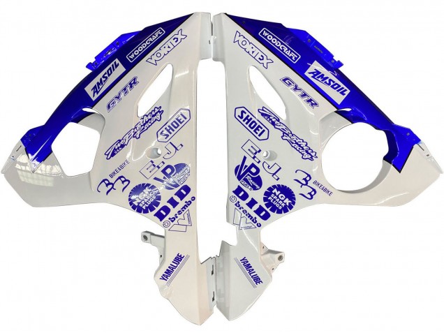 Beste Yamaha YZF R6 Motorrad Verkleidung 2003-2004 - Weiss Blau GYTR