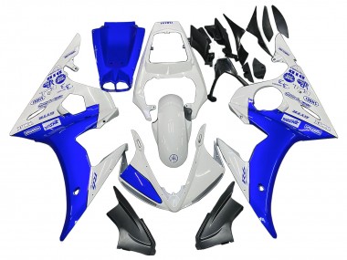 Beste Yamaha YZF R6 Motorrad Verkleidung 2003-2004 - Weiss Blau GYTR