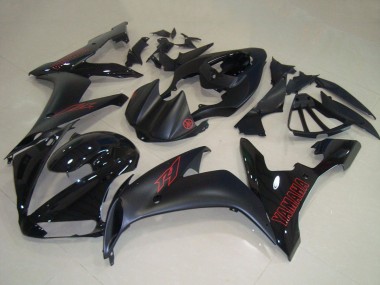 Beste Yamaha YZF R1 Motorrad Verkleidung 2004-2006 - Glanzendes Schwarz Matt Schwarz Rot