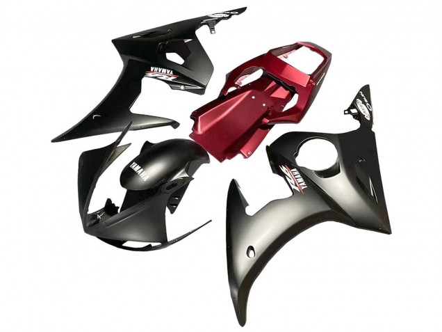 Beste Yamaha YZF 600 R6 Motorrad Verkleidung 2005 - Matt Schwarz Rot