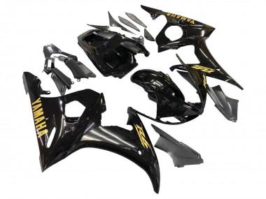 Beste Yamaha YZF 600 R6 Motorrad Verkleidung 2005 - Schwarzes Gold