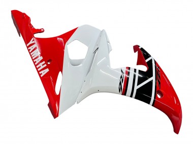Beste Yamaha YZF 600 R6 Motorrad Verkleidung 2005 - Weiss Rot Glanzendes Schwarz