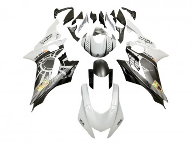 Beste Yamaha YZF 600 R6 Motorrad Verkleidung 2017-2025 - Weiss Grau Matt Schwarz ENEOS Semakin Didepan