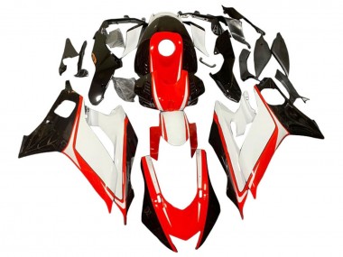 Beste Yamaha YZF 600 R6 Motorrad Verkleidung 2017-2025 - Weiss Rot Glanzendes Schwarz