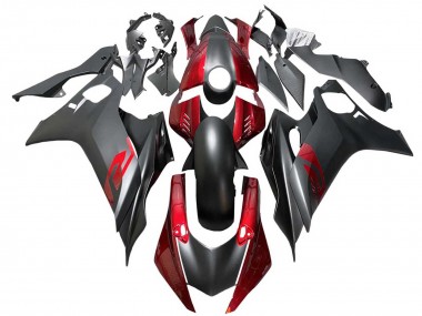 Beste Yamaha YZF 600 R6 Motorrad Verkleidung 2017-2023 - Rot Matt Schwarz