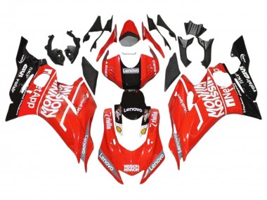 Beste Yamaha YZF 600 R6 Motorrad Verkleidung 2017-2023 - Rot Schwarz